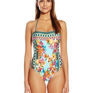 La Blanca Garden Mosaic Bandeau Pretty Swimsuit